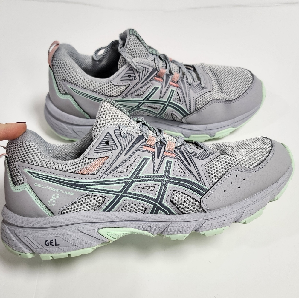 ASICS gel-venture 8 walking shoes Womens size 9 in silver and gray - Picture 2 of 16